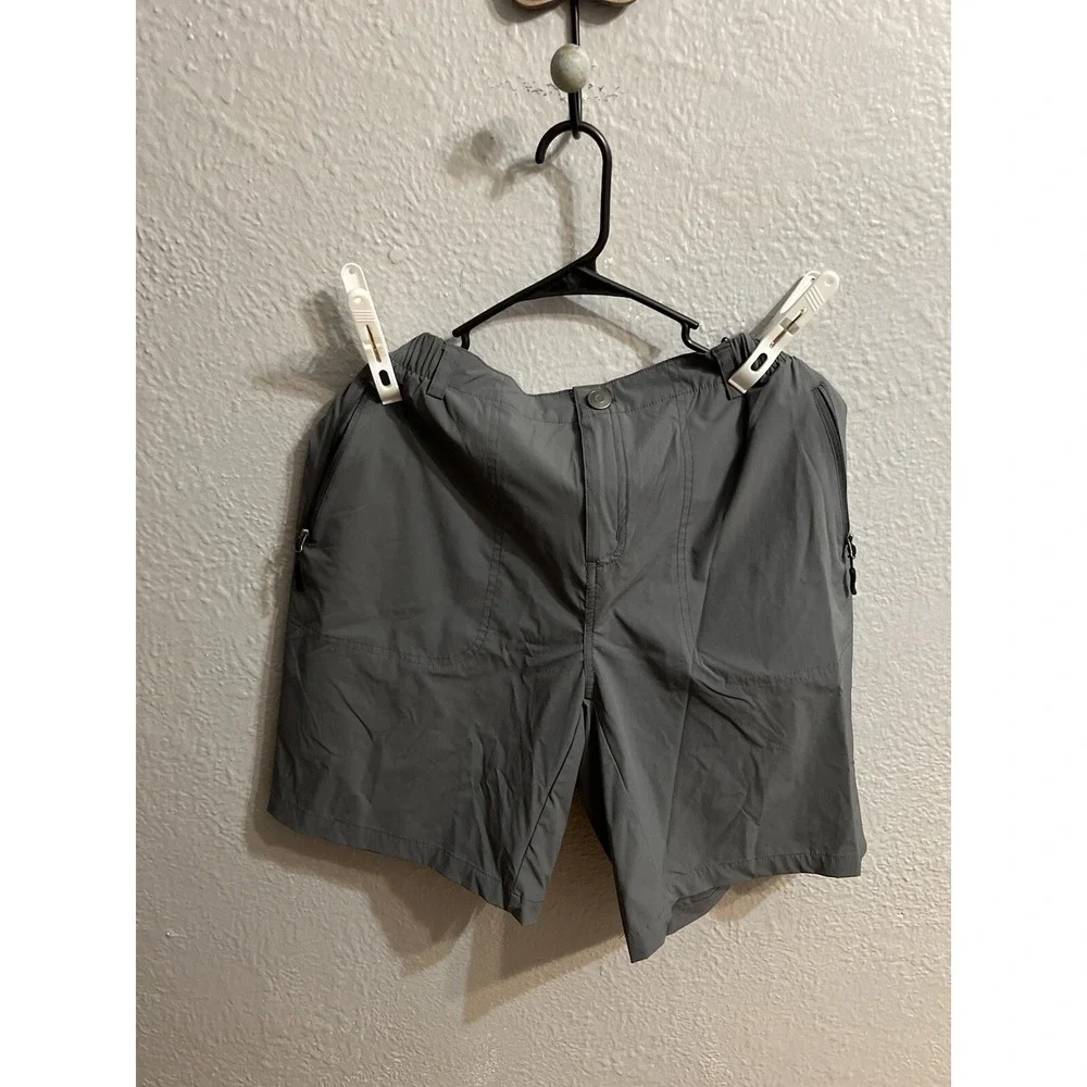 Pudolla Shorts Mens Gray Size XL  Stretch Zipped Pockets‎